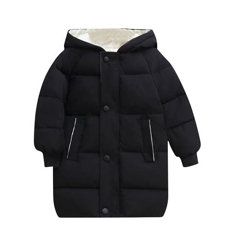 Kids Down Coat Winter Clothes Warm Hooded Puffer Quilted Jacket Mid ...