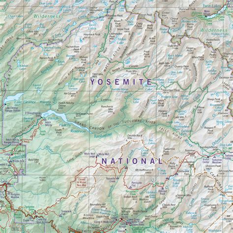 Yosemite National Park Area | Recreation Atlases & Maps of The American ...
