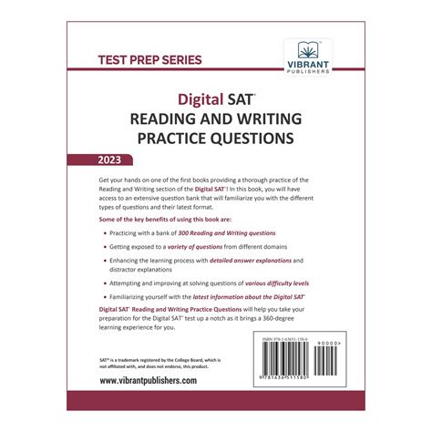 Digital SAT Reading and Writing Practice Questions – Vibrant Publishers LLC