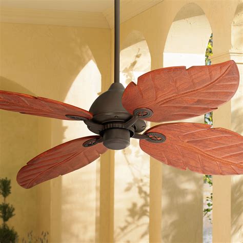 60" Casa Vieja Tropical Indoor Outdoor Ceiling Fan Oil Rubbed Bronze ...