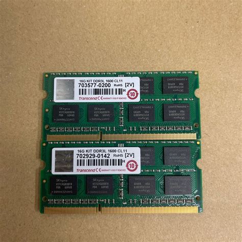 Yahoo!オークション - D49 Transcend ノートPCメモリ 8GB DDR3L 1600 2...