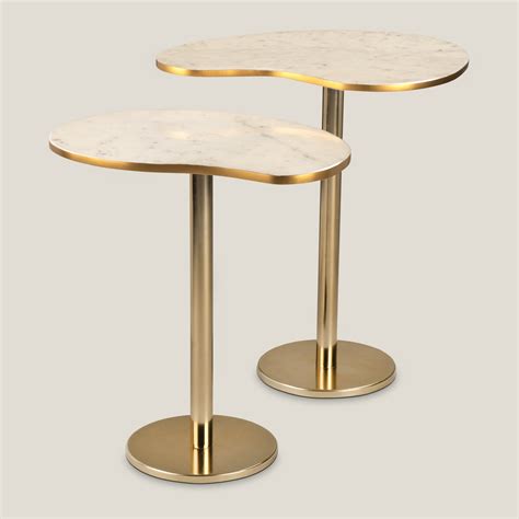Buy Audrey White & Gold Nest of Tables Online – Address Home