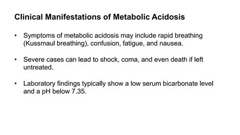 Metabolic Acidosis in a person and its management | PPTX
