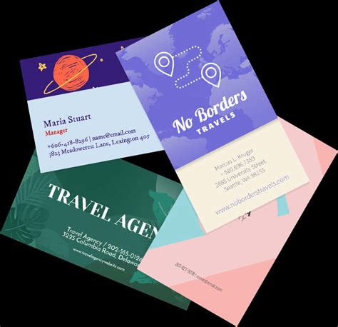 Travel Agent Business Cards 的图像结果