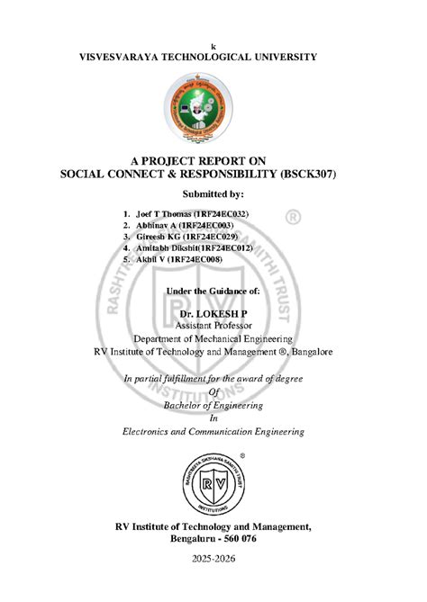 Social Connect Responsibility Project Report (BSCK307) - Studocu