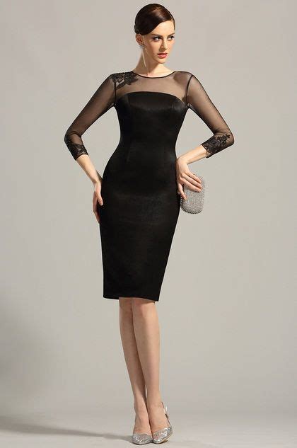 black dress with sheer sleeves