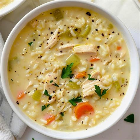 Creamy Chicken Rice Soup Recipe - Insanely Good