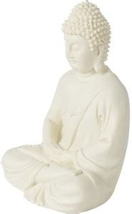 SUSHIEL Meditation Buddha White Premium Decorative Showpiece - 9 cm ...
