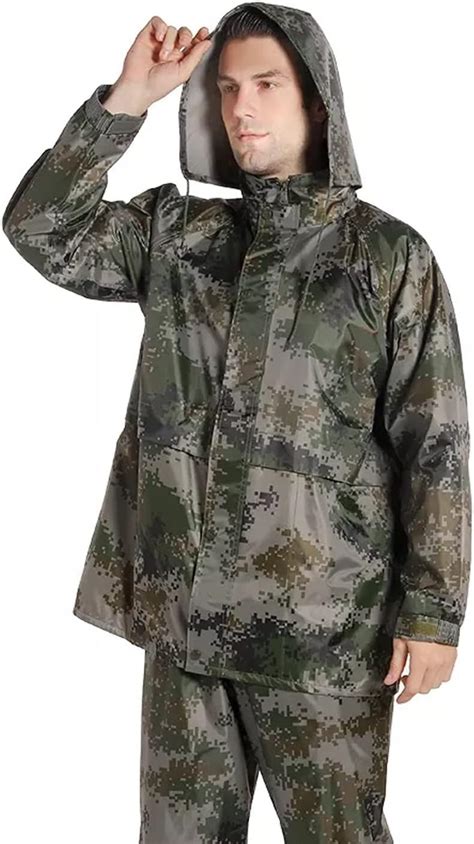 AllExtreme Crystal Men Raincoat with Adjustable Hood Water Resistant ...