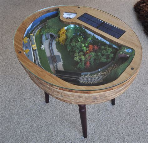 Japanese Tram N-scale Coffee Table Train Layout | Coffee table train ...