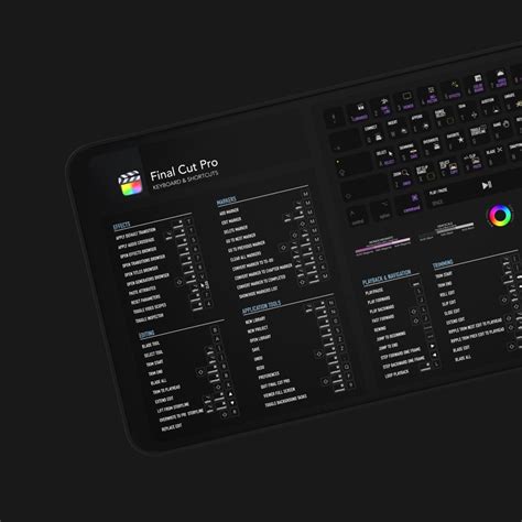 Final Cut Pro Shortcuts Deskmat for Video Editors