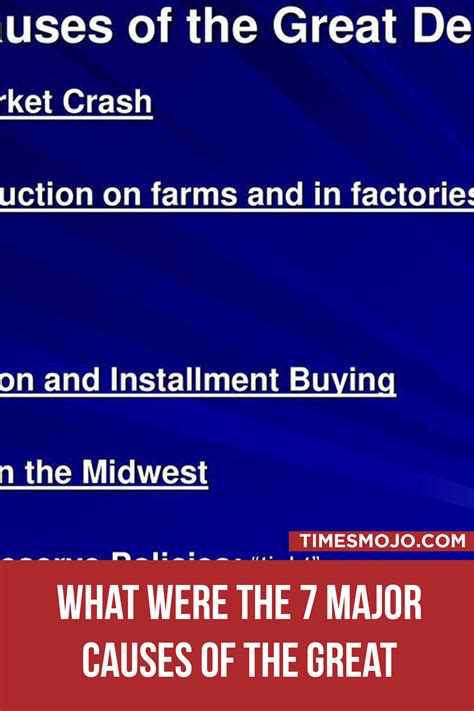 What were the 7 Major causes of the Great Depression? - TimesMojo