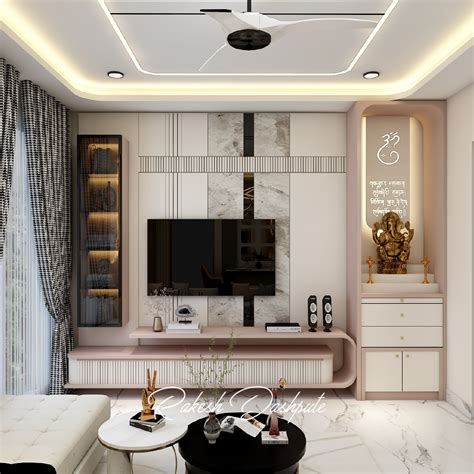 Luxury Living Room Design with TV Panel, and Dining Area | Bedroom ...