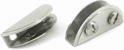 Protex Support 6MM Pack of 12(D BRACKET)Stainless Steel D Type Glass ...