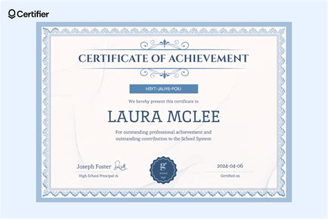Microsoft Word Template Certificate