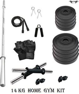 APTITUDE 14 kg PVC 14 KG COMBO 2-G -WB HOME GYM KIT Gym & Fitness Kit ...