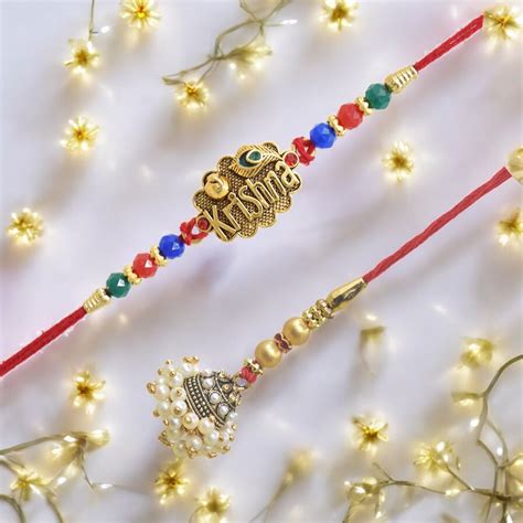 Traditional Peacock Design Bhaiya Bhabhi Rakhi Set ,Exquisite Set of 2 ...