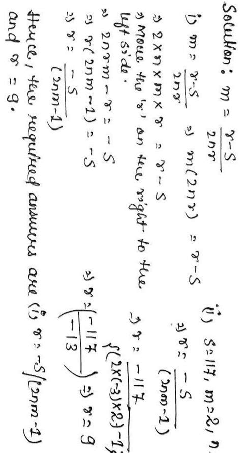 Given that m=r-s/2nr, make r the subject of the relation. - Brainly.in