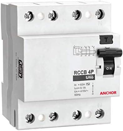 Anchor by Panasonic UNO Series RCCB 63 AMP 300mA Four Pole Residual ...