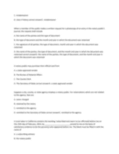 SOLUTION: California notary public practice exam - Studypool