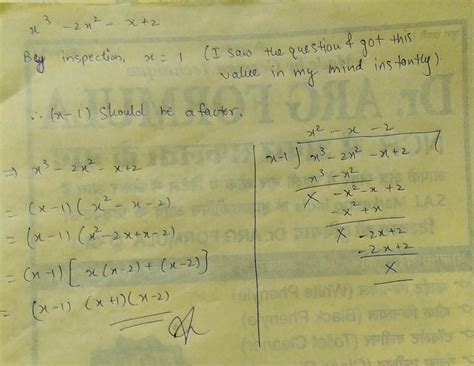 Factors x cube -2x power 2-x+2 - Brainly.in
