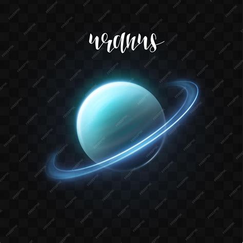 Premium Vector | Realistic glowing uranus planet isolated. vector ...