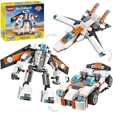 Sky Tech® 3 in 1 Architect Brick Toys 237+ Pieces Building Block ...