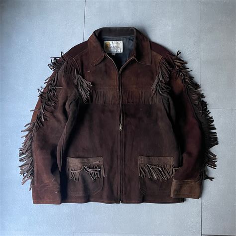 70's W.B. PLACE&Co. fringe suede leather jacket | Pheasant