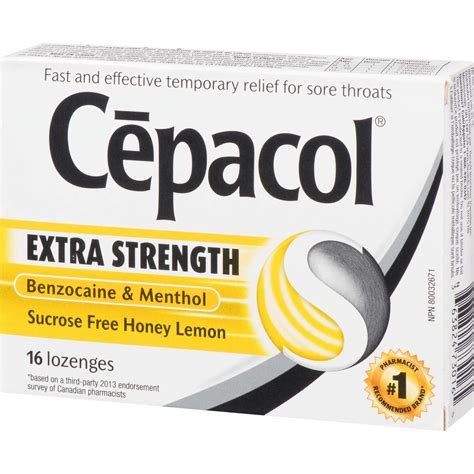 Cepacol Extra Strength Honey Lemon Lozenges, Sore Throat Relief, Sucrose Free, 16 Count - CTC Health