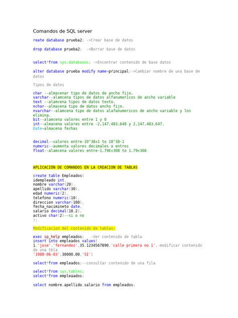 Comandos SQL Server 的图像结果