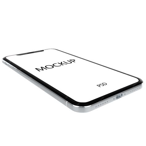Premium PSD | A black and white cell phone with the word mockup on the ...