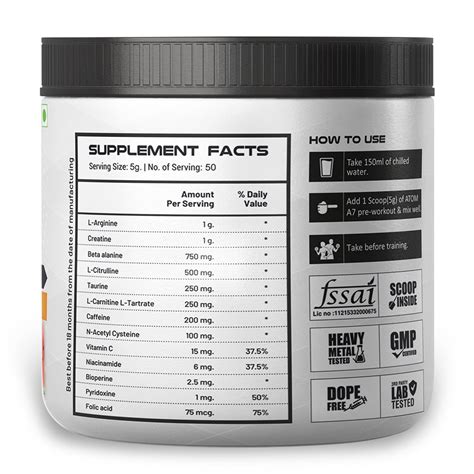 AS-IT-IS ATOM A7 Pre-workout for Pump & Performance | Caffeine 200mg
