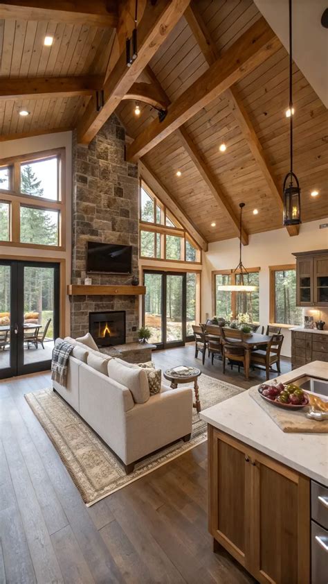 29 Black & Wood Modern Cabin Interiors That Feel Sleek & Timeless ...