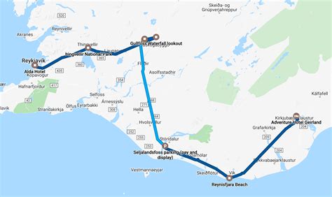 Golden Circle Reykjavik Map