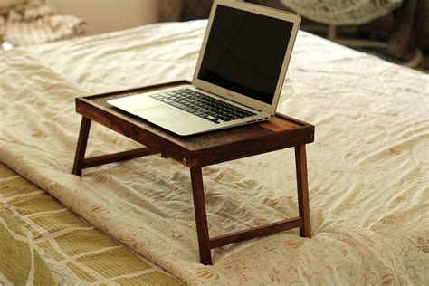 Wood Chop Foldable Multipurpose Work from Home Office Laptop Table/Bed ...