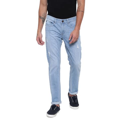Men's Straight Fit Jeans - Light Blue – American Crew Store