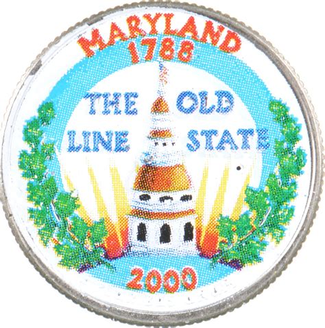 Custom - COLORIZED - 2000-D Maryland State Quarter - High Collectible ...