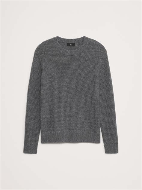 Merino-Cashmere Waffle-Knit Sweater | Banana Republic