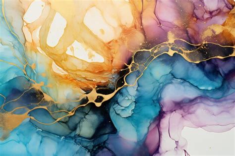 Alcoholic ink art using vibrant color for background wallpaper ...