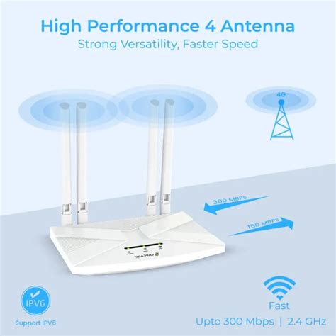 Lapcare W666 4G SIM WiFi 6 Router with 4 High‑Gain Antennas – tpstech.in