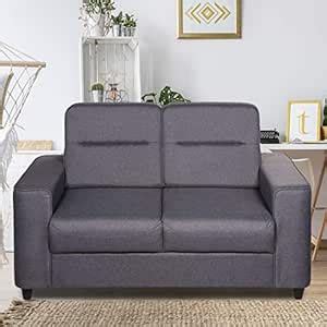 HomeTown Daisen Solid Wood Two Seater Sofa in Grey Colour : Amazon.in ...