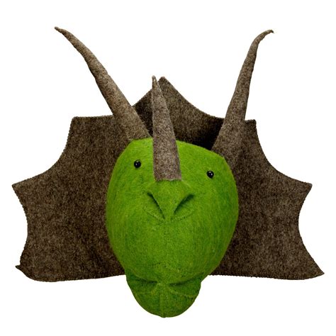 Scandi-chic Triceratops Wall Mounted Dinosaur Head