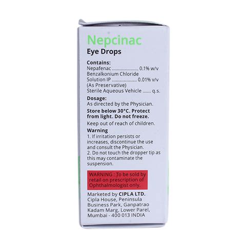 Nepcinac Eye Drops 5 ml Price, Uses, Side Effects, Composition - Apollo ...