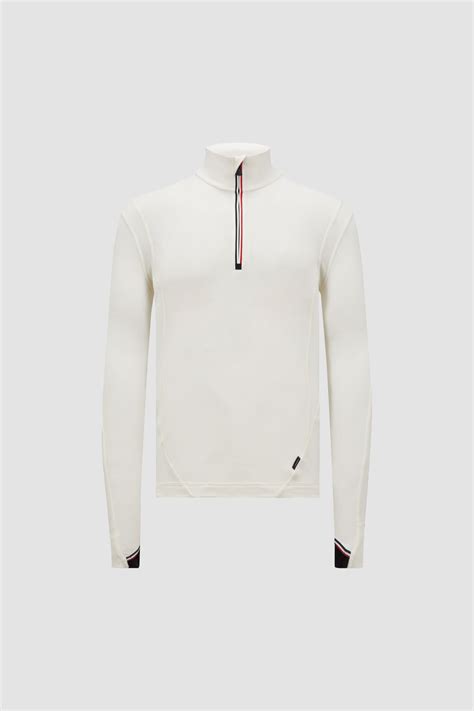 White Polartec® Half Zip Sweatshirt - Sweatshirts for Men | Moncler GB