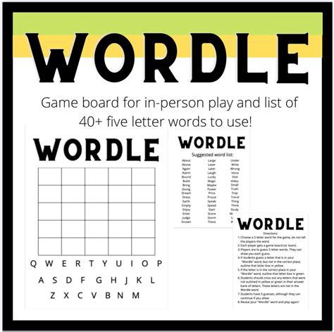 Image result for Wordle Template