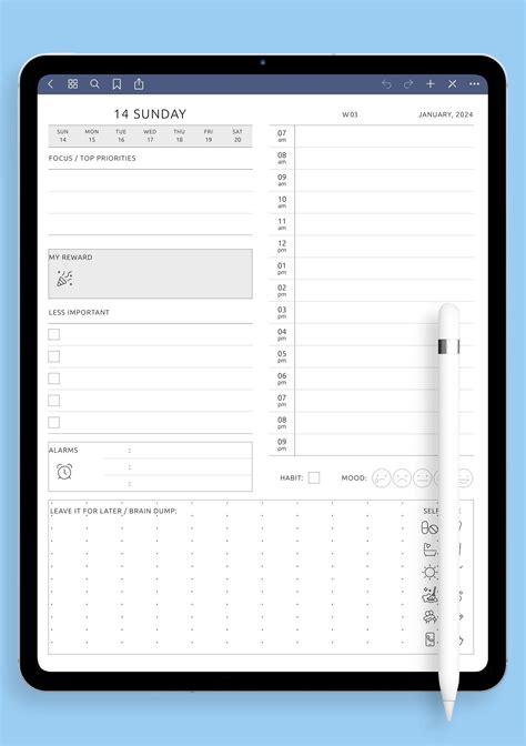 Adhd Daily Planner Printable Adhd Schedule Template Free