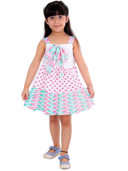 Buy Lil Drama Girls Printed Casual Dress | 9 to 12 Months Pink at Amazon.in