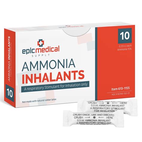 Epic Medical Supply Ammonia Inhalants Smelling Salts First Aid Kit ...