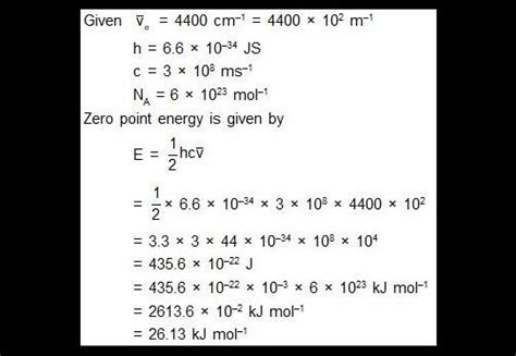 For H2 molecule, the fundamental vibrational frequency in wavenumbers ...