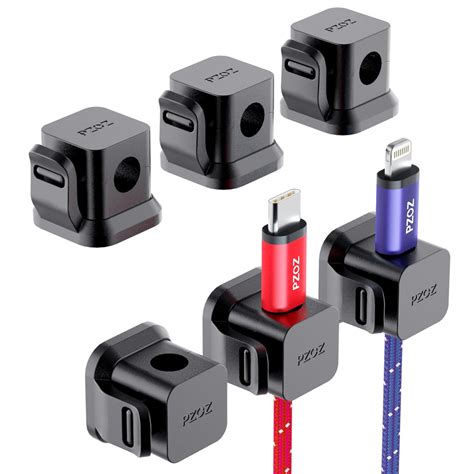 PZOZ 6 Pack Cord Organizer, Adhesive Charger Cable Clips, Wire Holder ...